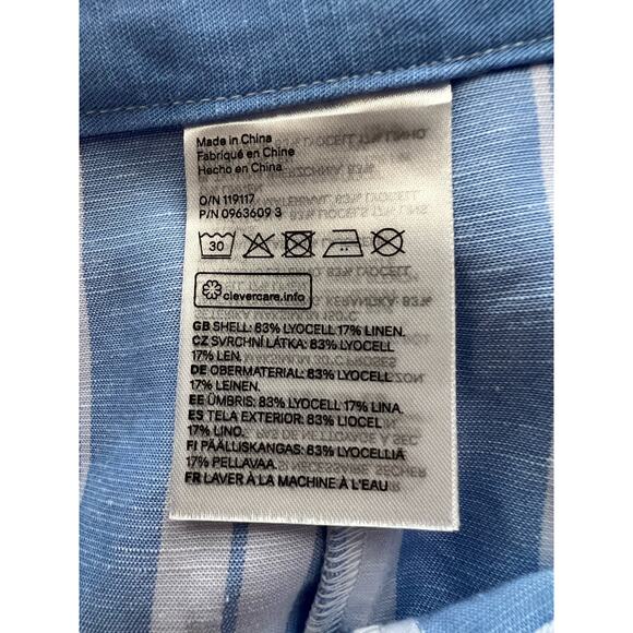 NWT Lemlem x H&M Women's Stripe Linen Blend Top/Midi Skirt Set Blue/White SZ 18 - Picture 14 of 14